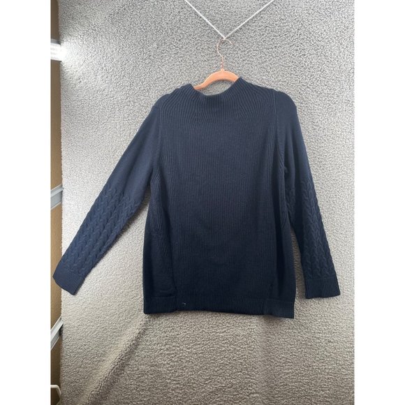 Banana Republic Boat Neck Sweater Blue Knitted Pullover Size Medium - Picture 1 of 11